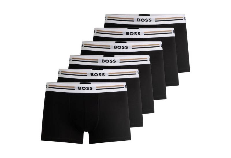 BOSS Boxer Herren Boxershort 6er Pack Viskose Trunk 6P Revive (Packung, 6er Pack) von BOSS