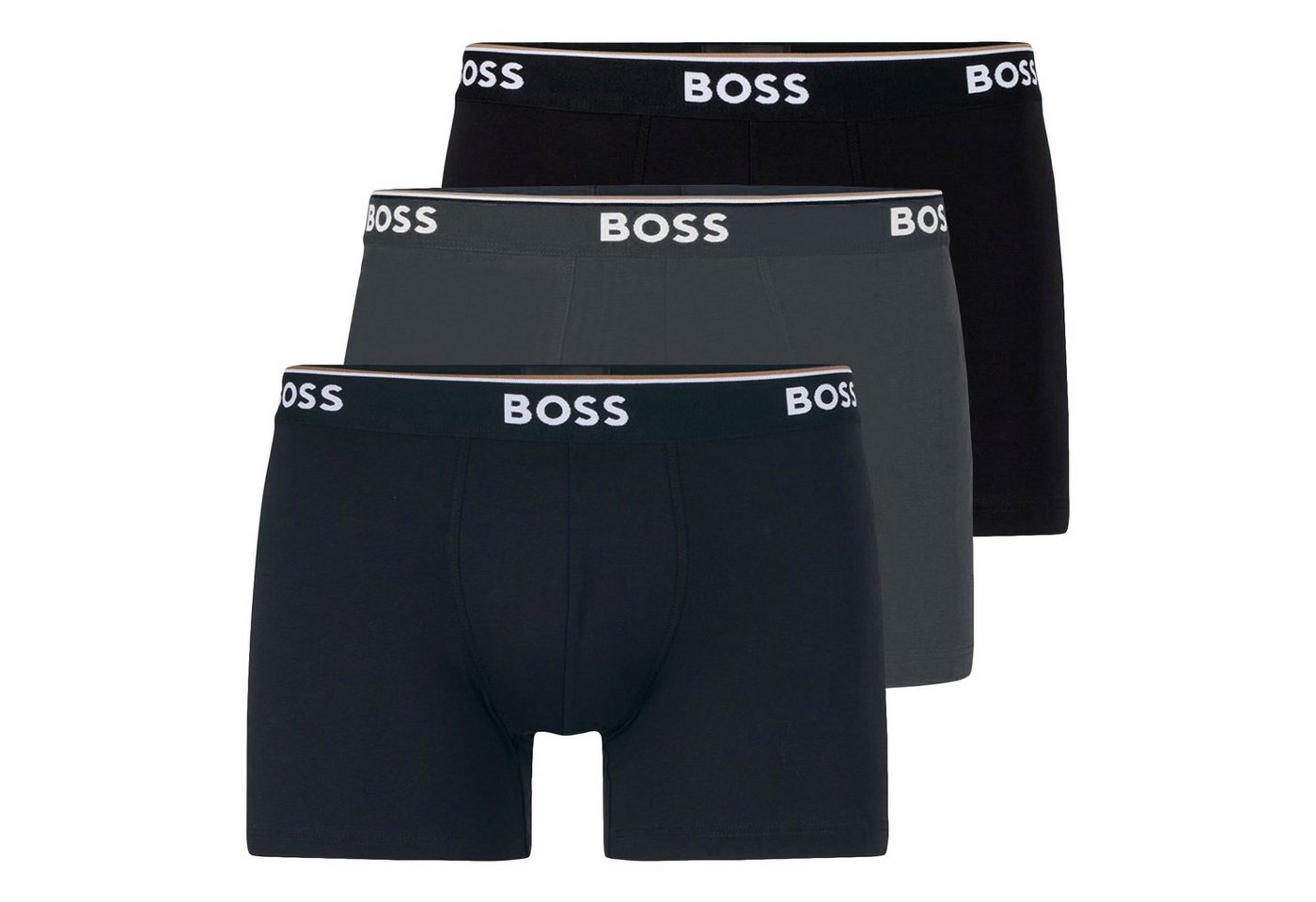 BOSS Boxer Power Long Boxer Brief (3-St) mit elastischem Komfortbund von BOSS