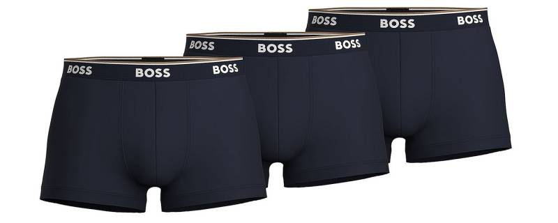 BOSS Boxer TRUNK 3P POWER (Packung, 3-St., 3er-Pack) Multi Pack Cotton Stretch Herren Unterhose mit kurzem Bein von BOSS