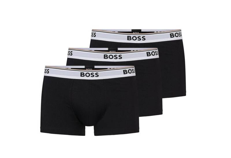 BOSS Boxer TRUNK 3P POWER (Packung, 3-St., 3er-Pack) Multi Pack Cotton Stretch Herren Unterhose mit kurzem Bein von BOSS