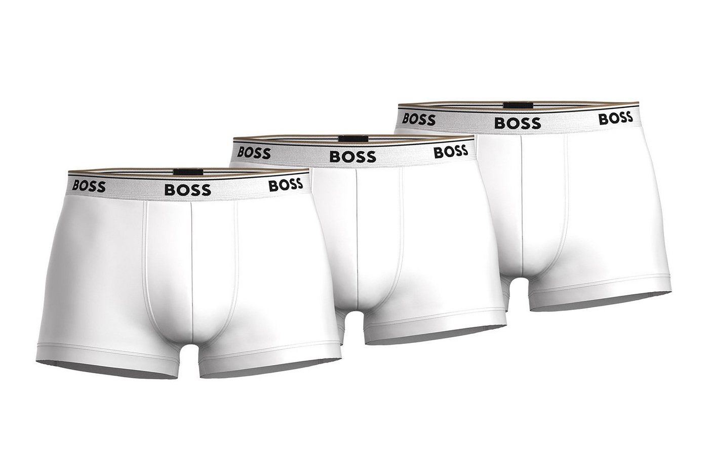 BOSS Boxer TRUNK 3P POWER (Packung, 3-St., 3er-Pack) Multi Pack Cotton Stretch Herren Unterhose mit kurzem Bein von BOSS