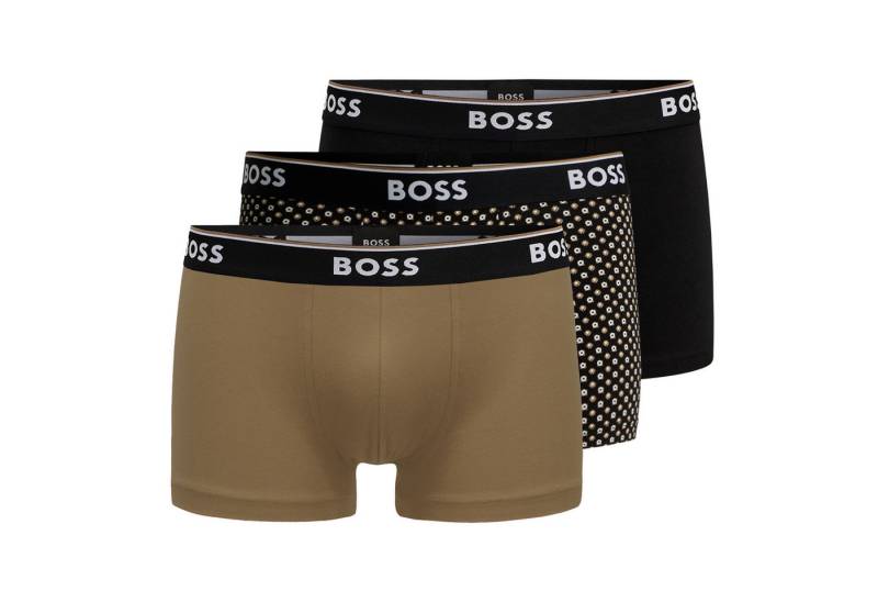 BOSS Boxer Trunk Power Design (3-St., 3er Pack) mit breitem Webgummibund von BOSS