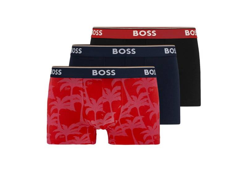 BOSS Boxer Trunk Power Design (3-St., 3er Pack) mit breitem Webgummibund von BOSS
