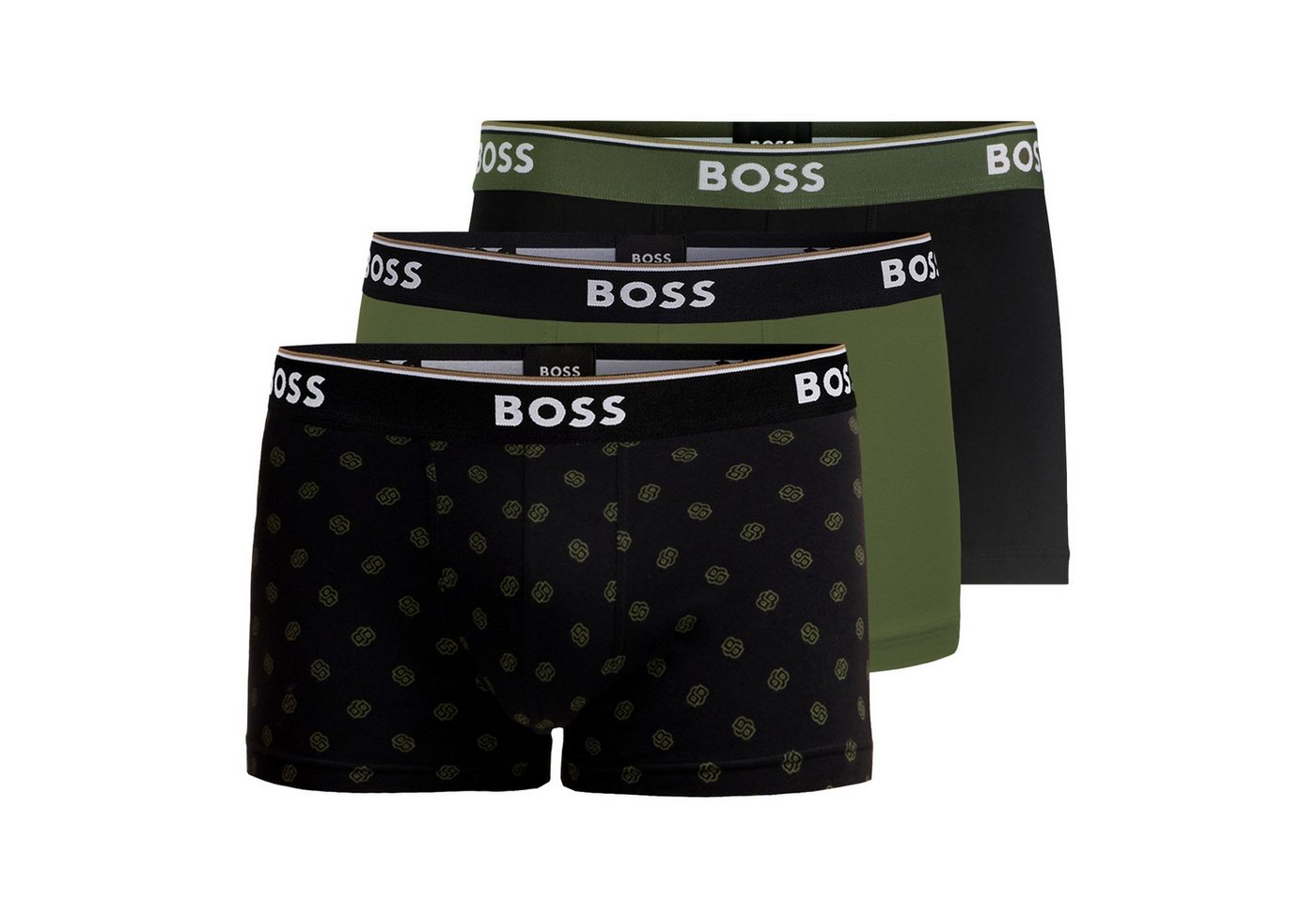 BOSS Boxer Trunk Power Design (3-St., 3er Pack) mit breitem Webgummibund von BOSS