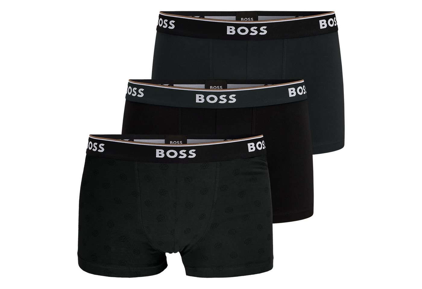 BOSS Boxer Trunk Power Design (3-St., 3er Pack) mit breitem Webgummibund von BOSS