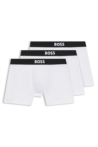 BOSS Herren Boxerbr 3p One Boxer Brief, White 100, M von BOSS