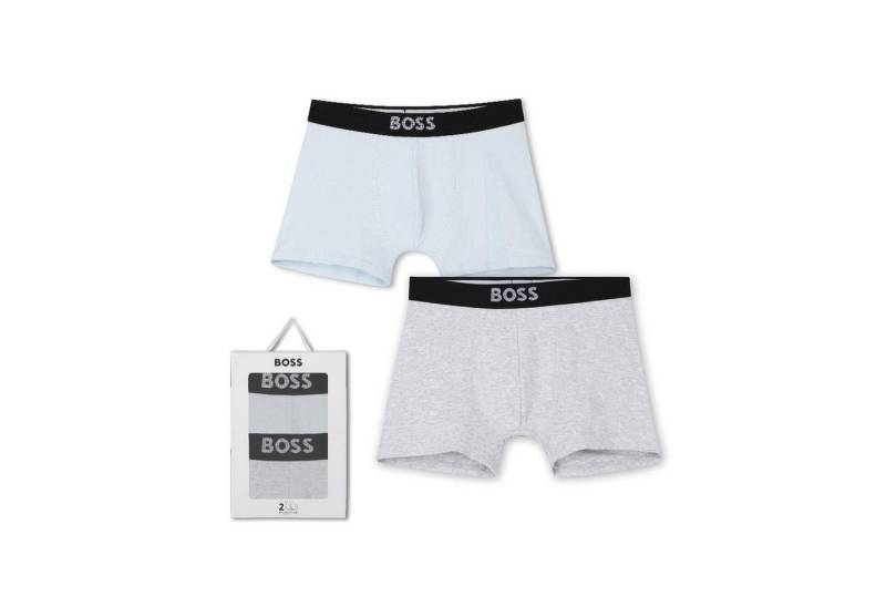 BOSS Boxershorts BOSS Kidswear – 2er-Pack Boxershorts aus Jersey, Meliertes Grau von BOSS