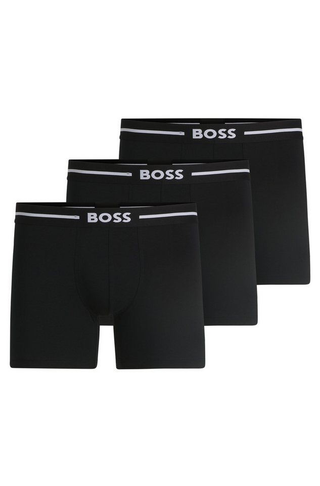 BOSS Boxershorts BoxerBr 3P Bold (3-St) mit Boss Logo-Elastikbund von BOSS