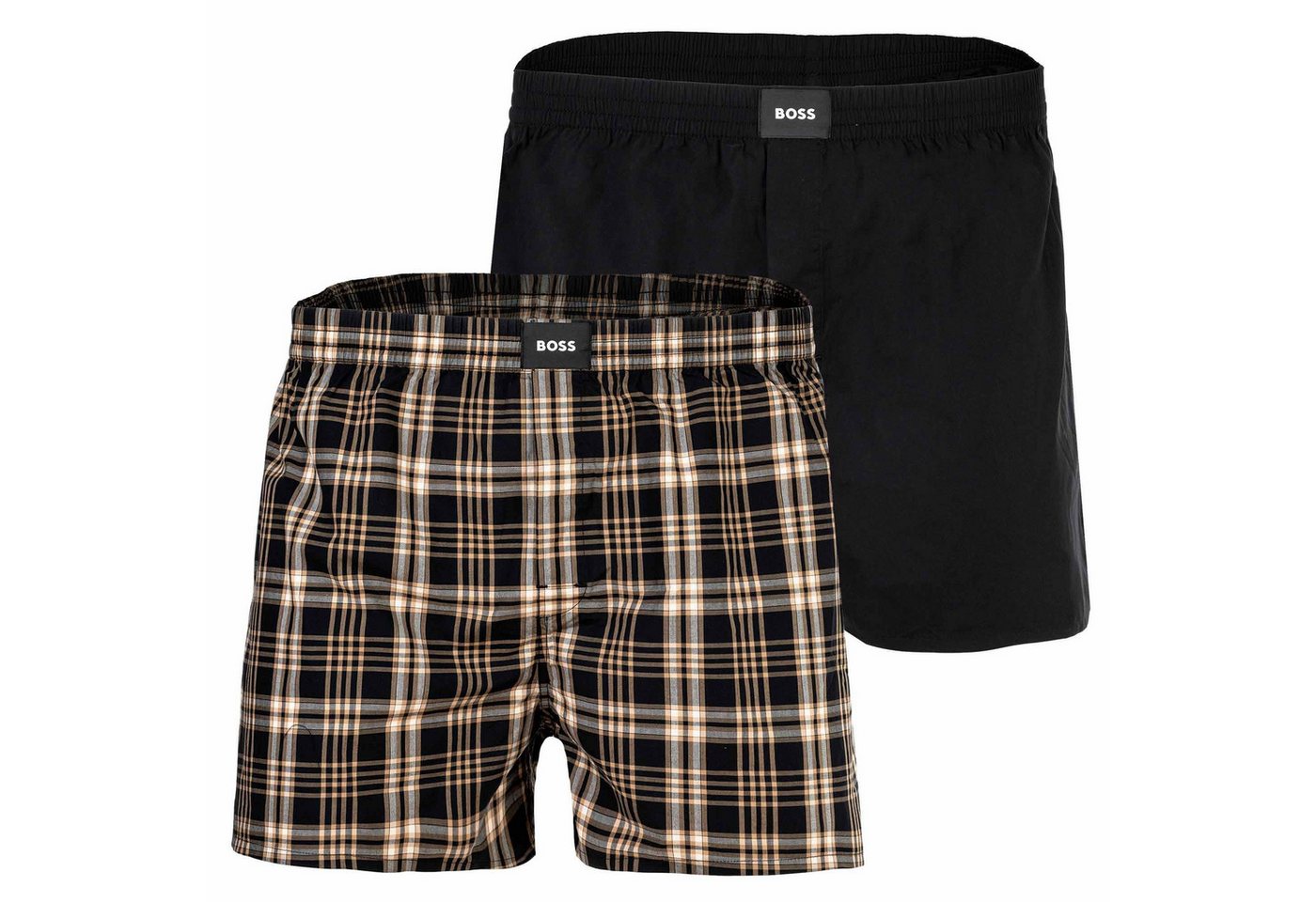BOSS Boxershorts Herren Web-Boxershorts 2er Pack Baumwolle (Packung, 2er Pack) von BOSS