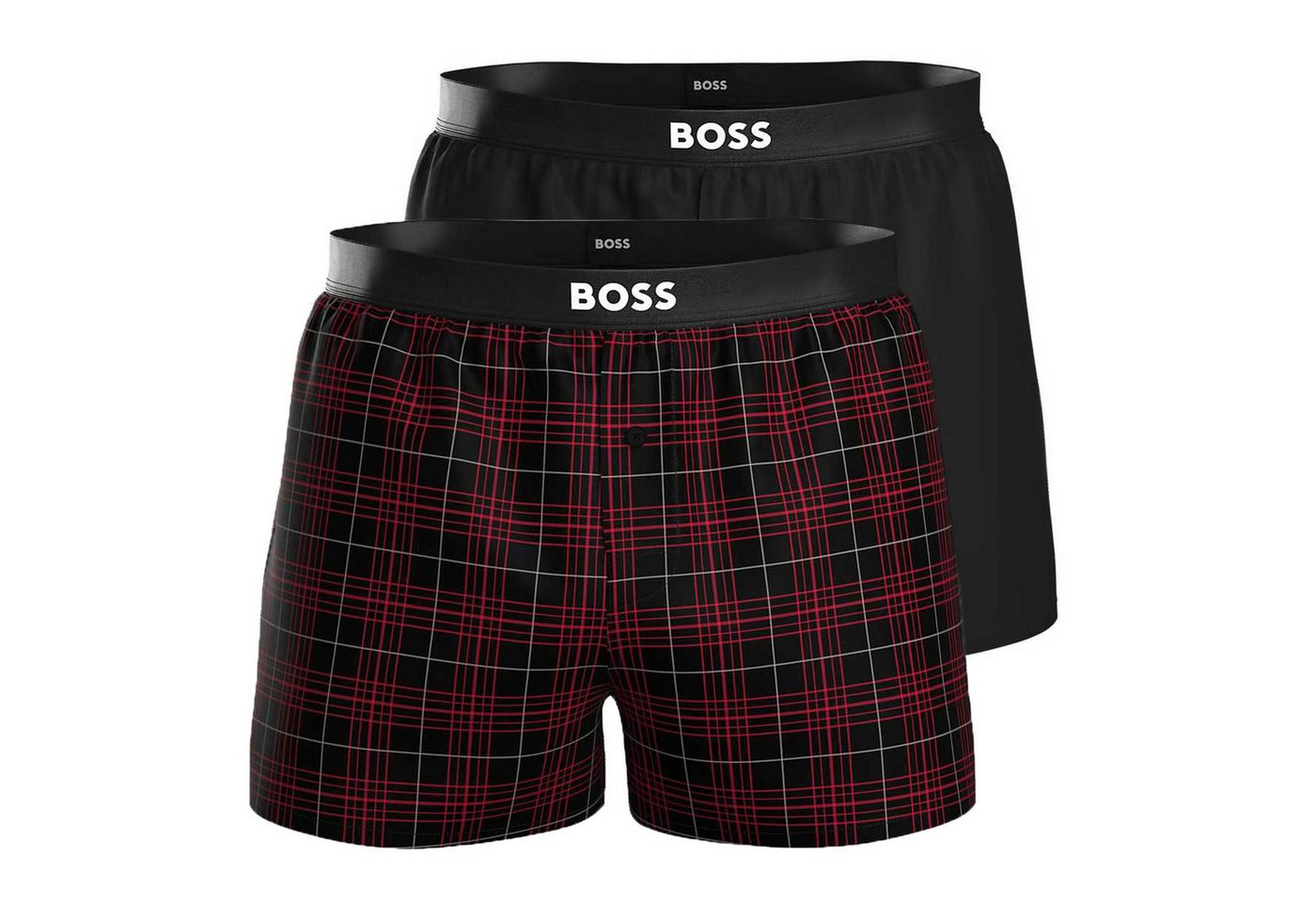 BOSS Boxershorts Herren Web-Boxershorts 2er Pack Baumwolle (Packung, 2er Pack) von BOSS