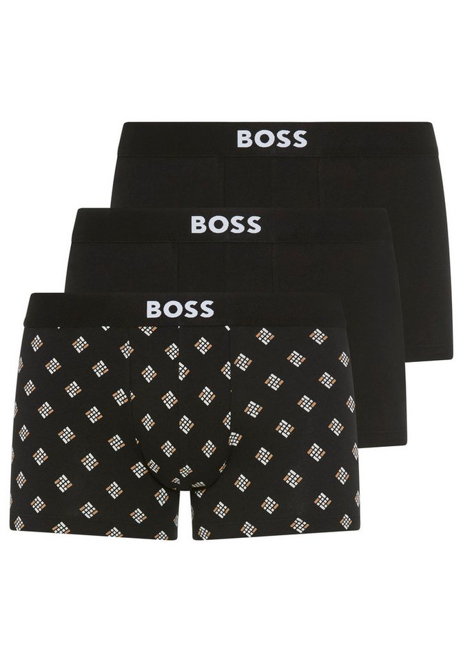 BOSS Trunk Trunk 3P BOSS ONE (3-St) mittlere Bundhöhe, 1x gemustert, 2x unifarben von BOSS