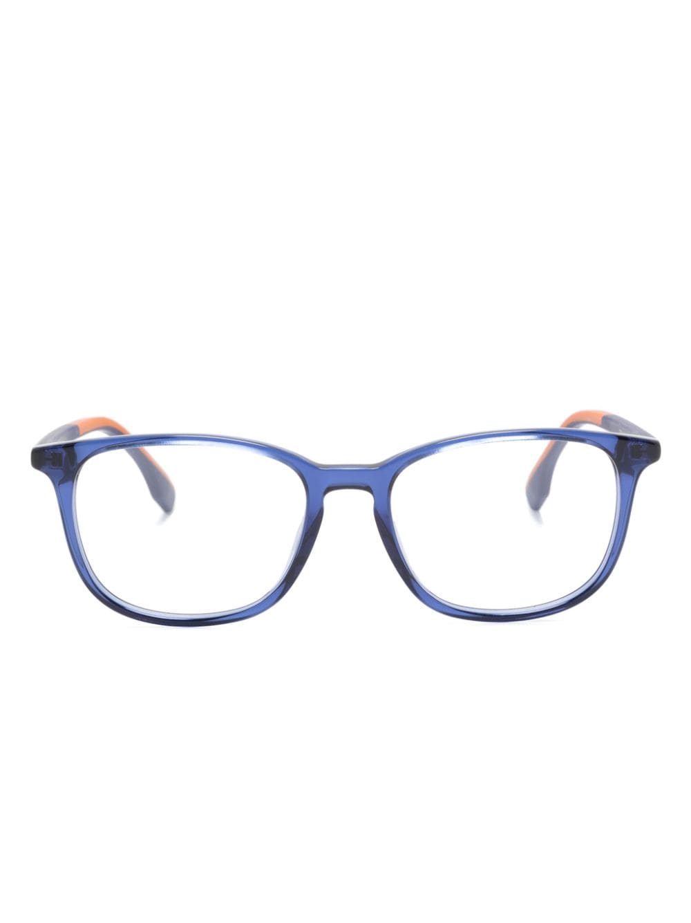 BOSS Brille mit eckigem Gestell - Blau von BOSS