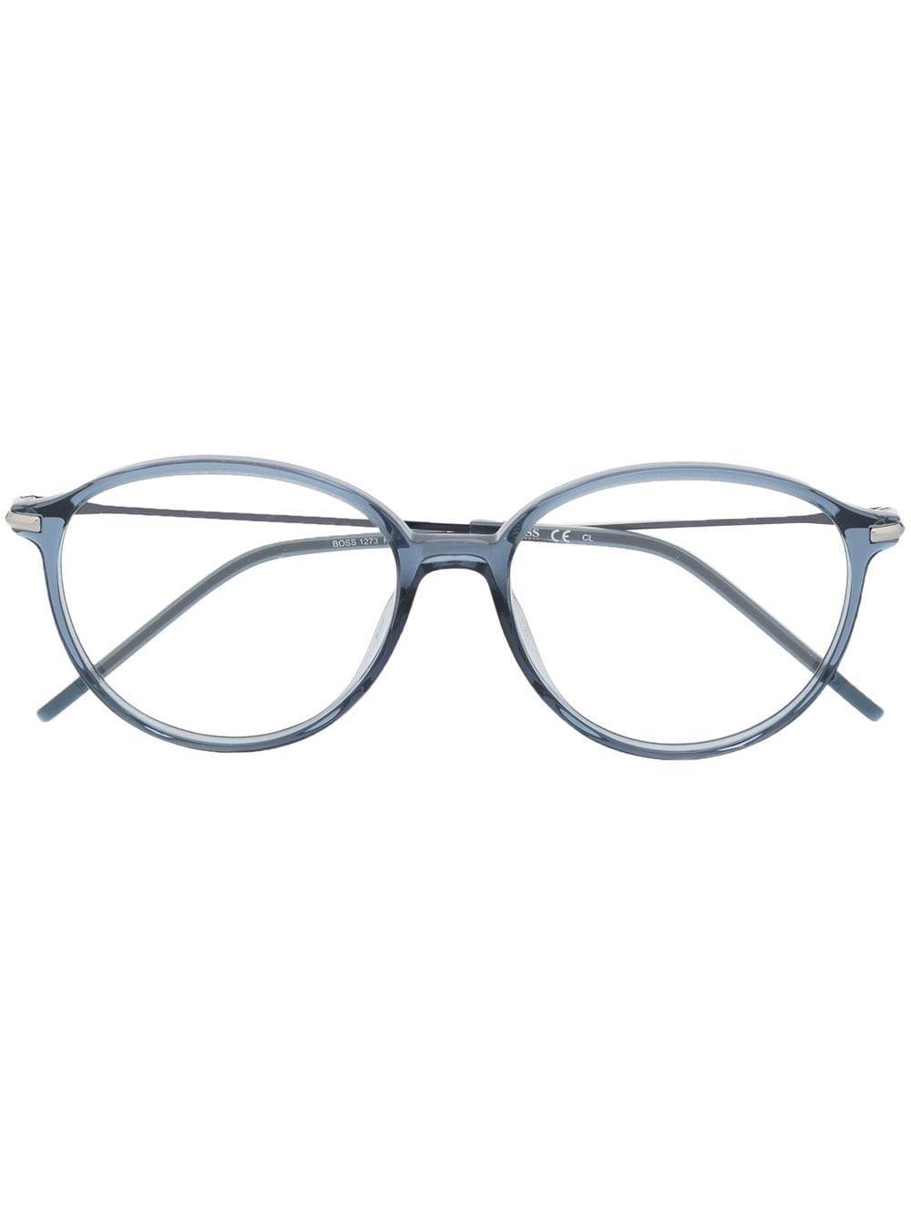 BOSS Brille mit rundem Gestell - Blau von BOSS