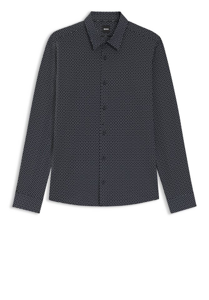 BOSS Businesshemd Hemd aus italienischem Performance-Stretch-Jersey (1-tlg) von BOSS
