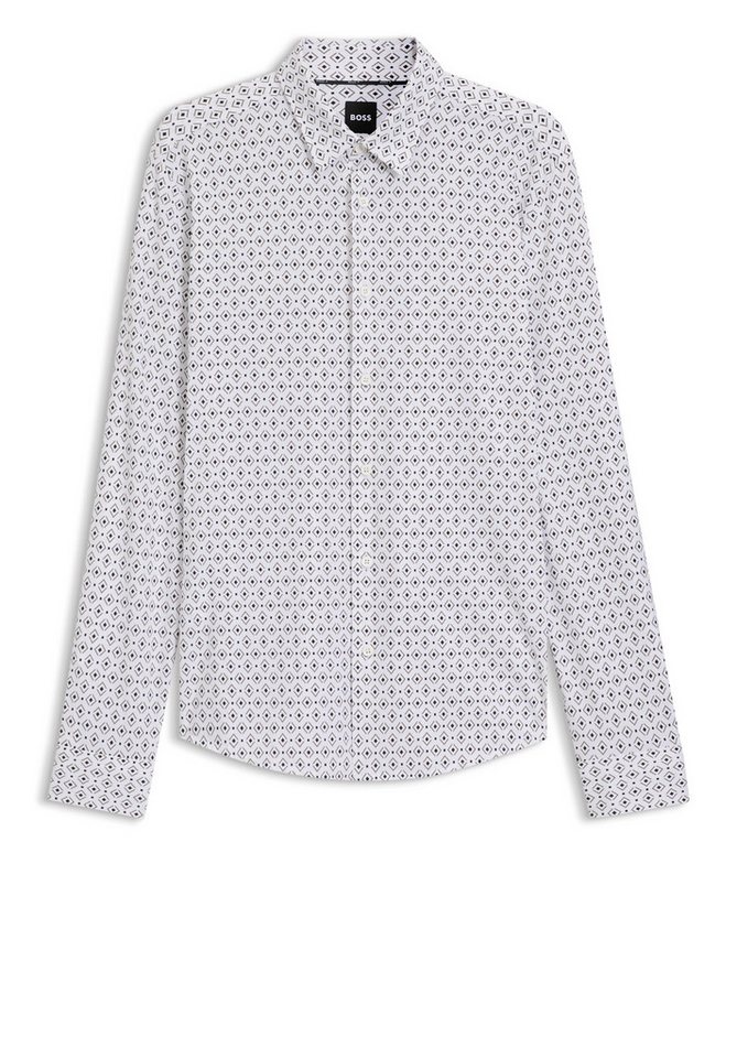 BOSS Businesshemd Hemd aus italienischem Performance-Stretch-Jersey (1-tlg) von BOSS