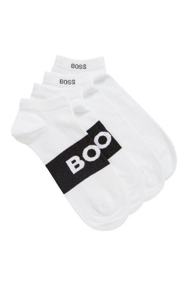 BOSS Businesssocken 2P AS Logo CC (Packung, 2-Paar, 2er Pack) mit großem, eingestricktem BOSS Logo-Schriftzug von BOSS