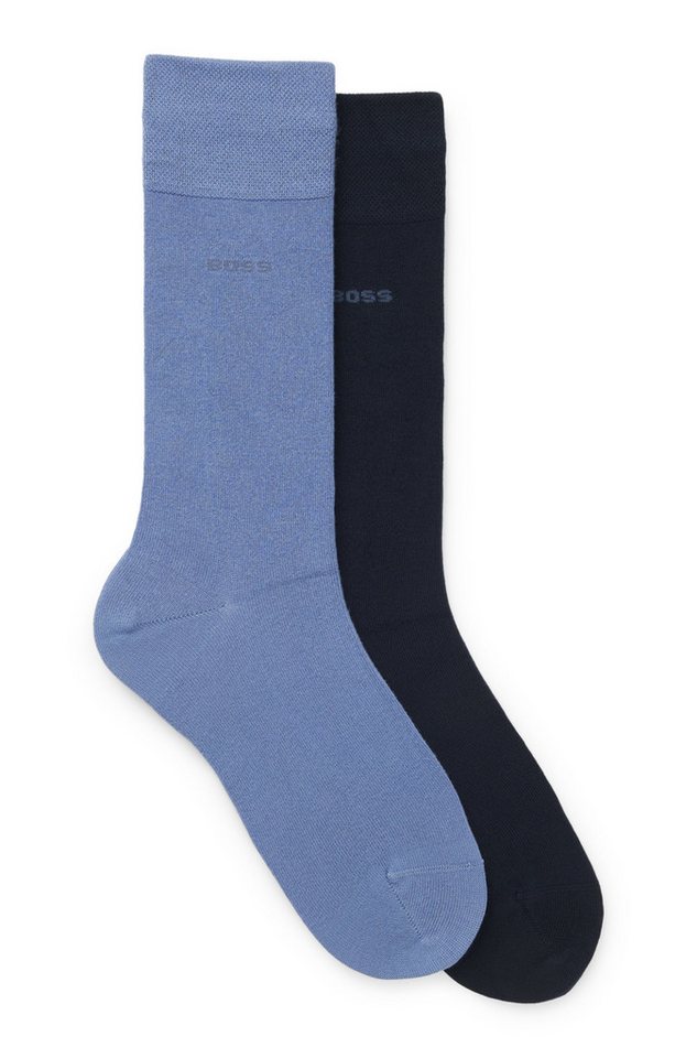 BOSS Businesssocken 2P RS Bamboo 1027 (Packung, 2-Paar) mit Strickbündchen von BOSS