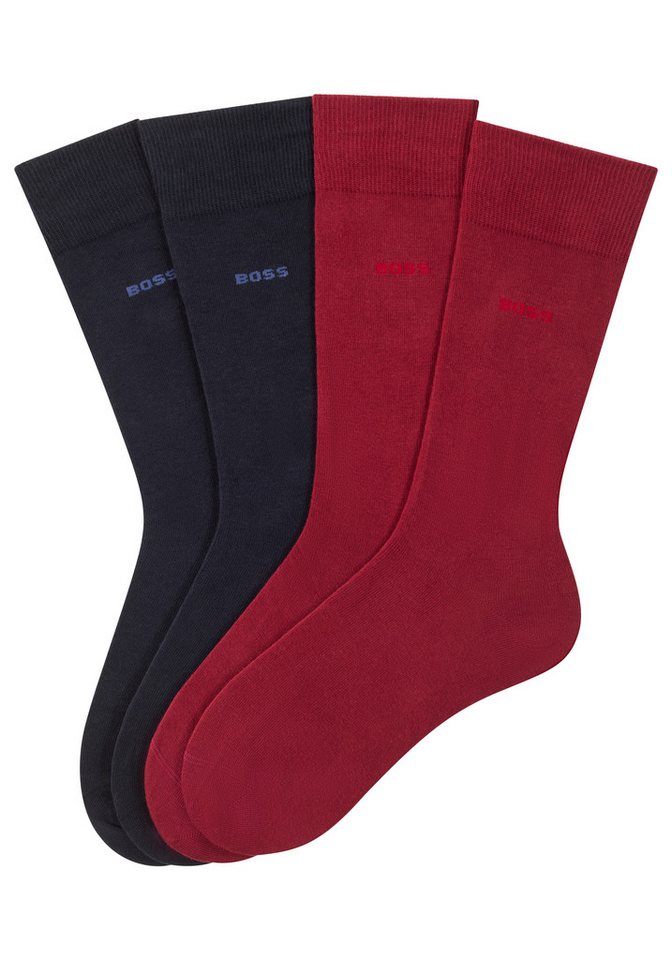 BOSS Businesssocken 2P RS Uni CC (Packung, 2-Paar, 2er) mit Markenlogo von BOSS