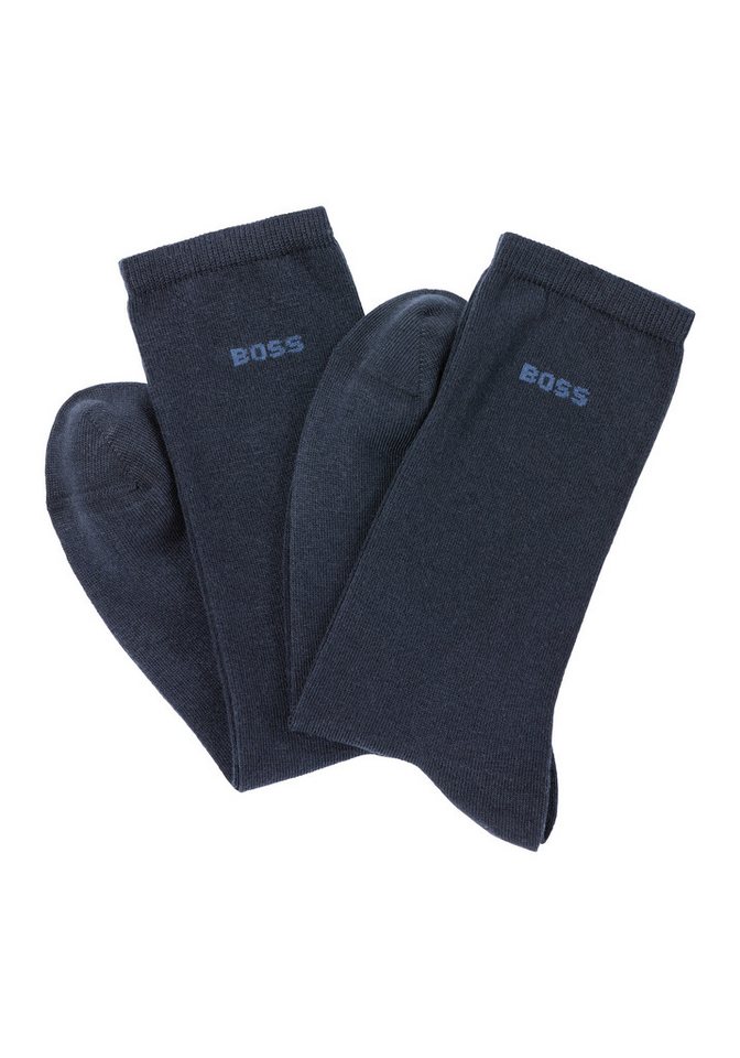 BOSS Businesssocken 2P RS Uni Logo CC W (Packung, 2-Paar, 2er Pack) mit BOSS Schriftzug von BOSS