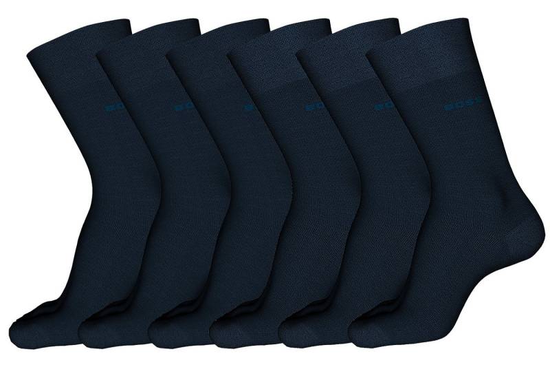 BOSS Businesssocken Finest Soft Cotton (6-Paar, 6er-Pack) elegant mit eingestricktem BOSS Logo von BOSS