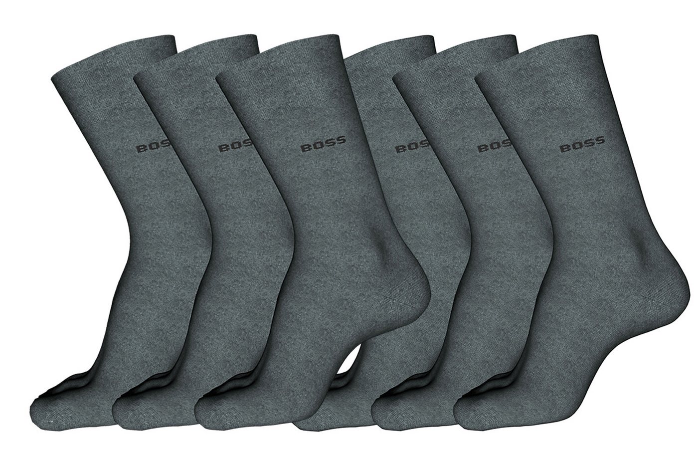 BOSS Businesssocken Finest Soft Cotton (6-Paar, 6er-Pack) elegant mit eingestricktem BOSS Logo von BOSS