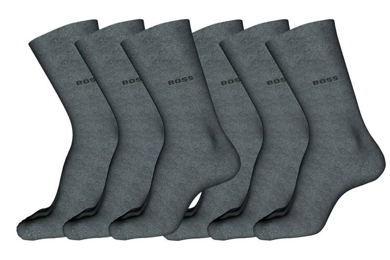 BOSS Businesssocken Finest Soft Cotton (6-Paar, 6er-Pack) elegant mit eingestricktem BOSS Logo von BOSS