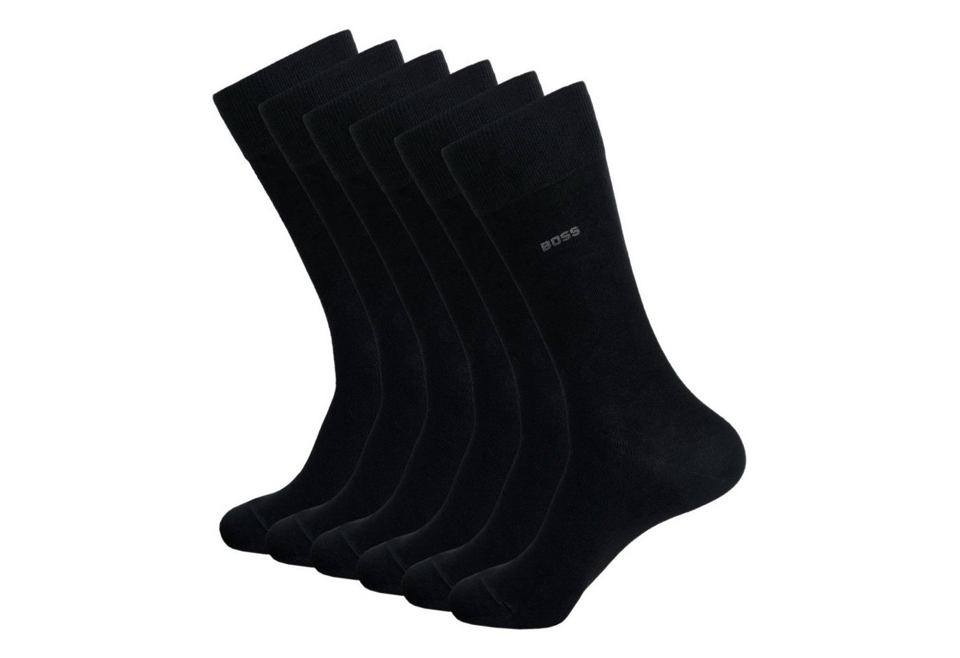 BOSS Businesssocken RS Uni Colors CC (3-Paar) mit dezentem Markenschriftzug von BOSS