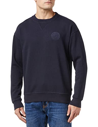 BOSS Casual Herren Sweatshirt Wechunky Blau X-Large von BOSS