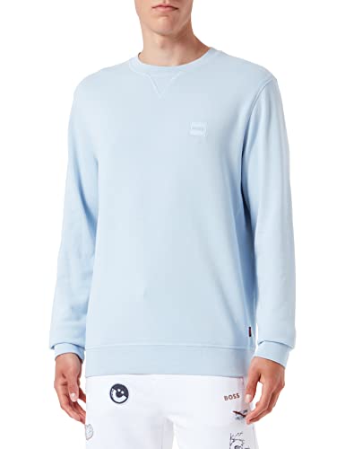 BOSS Casual Herren Sweatshirt Westart Blau Small von BOSS