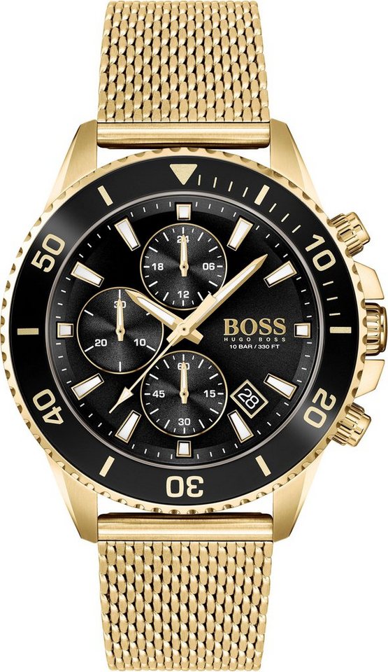 BOSS Chronograph Admiral, 1513906, Quarzuhr, Herrenuhr, Armbanduhr, Stoppfunktion, Datum von BOSS