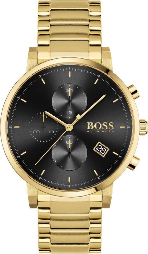 BOSS Chronograph INTEGRITY, 1513781, Quarzuhr, Herrenuhr, Armbanduhr, Stoppfunktion, Datum von BOSS