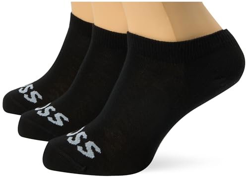 BOSS Damen 3p Logo Cc W ANKLE SOCKS, Black1, 39-42 EU von BOSS