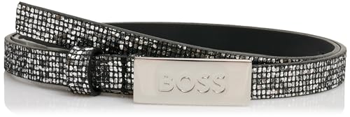 BOSS Damen Amber-GLI_Sz15 Belt, Silver41, 100 von BOSS