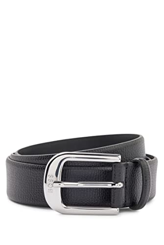 BOSS Damen Anna Belt 3 cm N. Gürtel aus italienischem Leder mit Logo-Schließe Schwarz 70 von BOSS