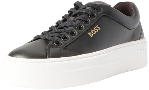 BOSS Damen Ashlee_Tenn_flBB Sneaker, Black, 37 EU von BOSS