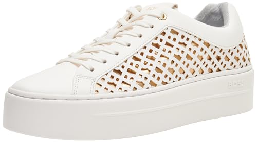 BOSS Damen Ashlee_Tenn_mnmt Sneaker, Natural, 35 EU von BOSS