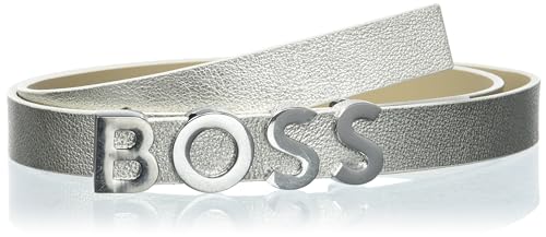 BOSS Damen Bold-L_Sz20 Belt, Silver40, 100 von BOSS