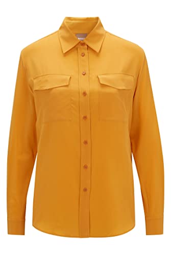 BOSS Damen C_biventi_3 Blouse, Open Yellow, 34 EU von BOSS