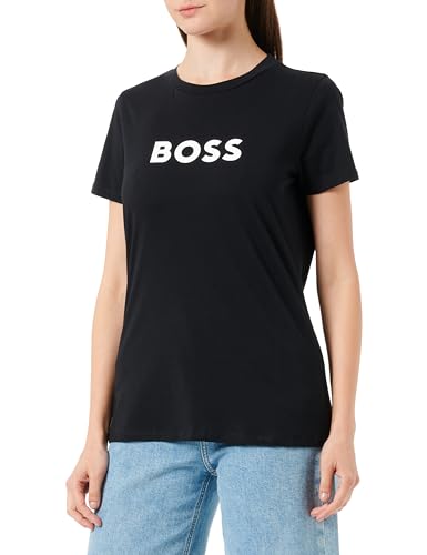 BOSS Damen C_Elogo_5 Sweatshirt, Black1, Large von BOSS