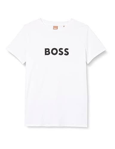 BOSS Damen T-Shirt C_Elogo Weiß Large von BOSS