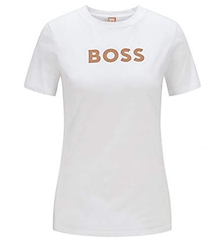 BOSS Damen C_elogo_5 T Shirt, White100, L EU von HUGO BOSS