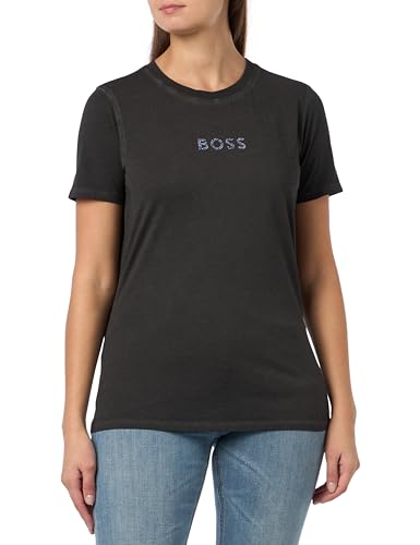 BOSS Damen C_ElogoSp T Shirt, Black1, Large von BOSS