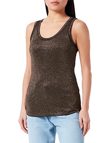 BOSS Damen C Eluxa Ärmelloses Slim-Fit Top aus funkelndem Jersey Schwarz S von BOSS