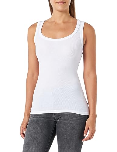 BOSS Damen C_Ematite T Shirt, White100, L EU von BOSS