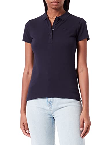 BOSS Damen C Epola Poloshirt aus Bio-Baumwolle mit Logo Hellblau XS von BOSS