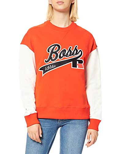 BOSS Damen C_Eraisa_RA Sweatshirt, Bright Orange821, S von BOSS