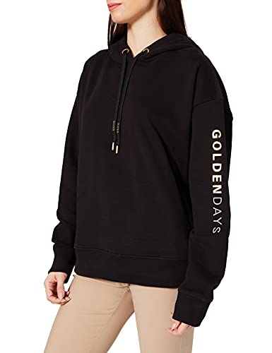 BOSS Damen C Eustice Kapuzen-Sweatshirt aus Bio-Baumwoll-Mix mit goldenem Logo von BOSS