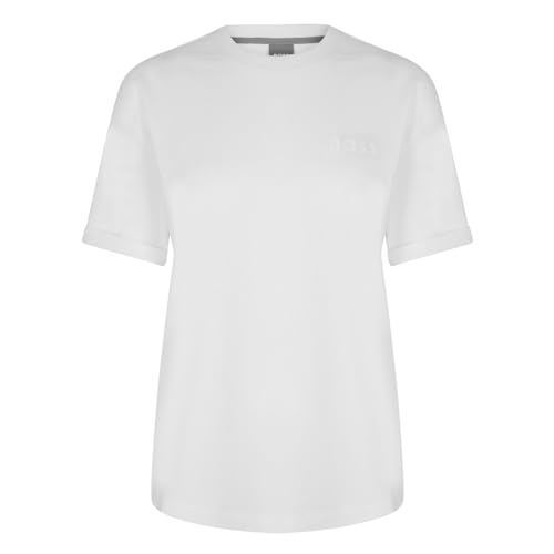 BOSS Damen C_Evarsy_Blurred T Shirt, White100, Large von BOSS