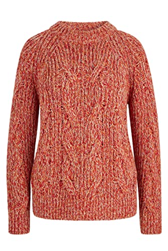 BOSS Damen C Favania Regular-Fit Pullover mit Zopfmuster Hellorange L von BOSS