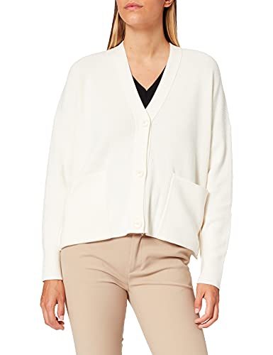 BOSS Damen C_Flaria Strickjacke, Open White118, L von BOSS